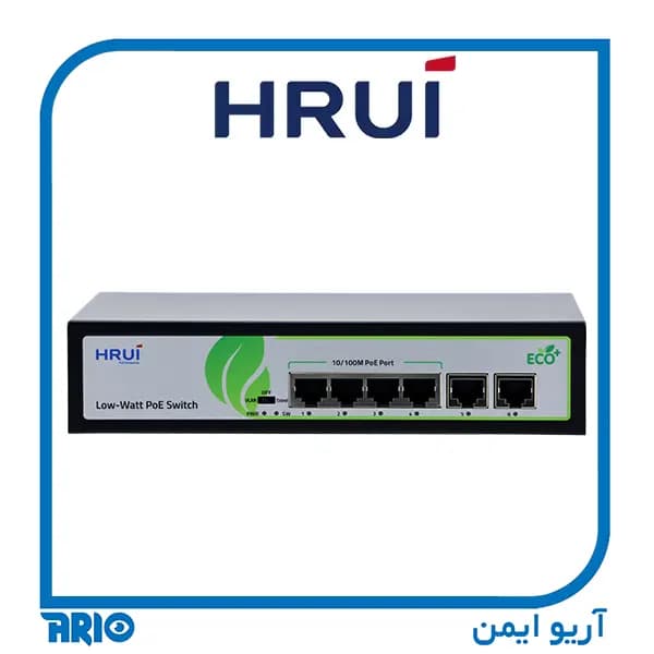 سوییچ POE شبکه 4 پورت HRUI HR902-AF-42N — تصویر ۳