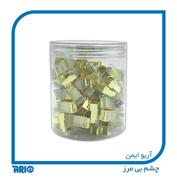 سوكت شبكه CAT 6 فلزی طلایی — تصویر ۳