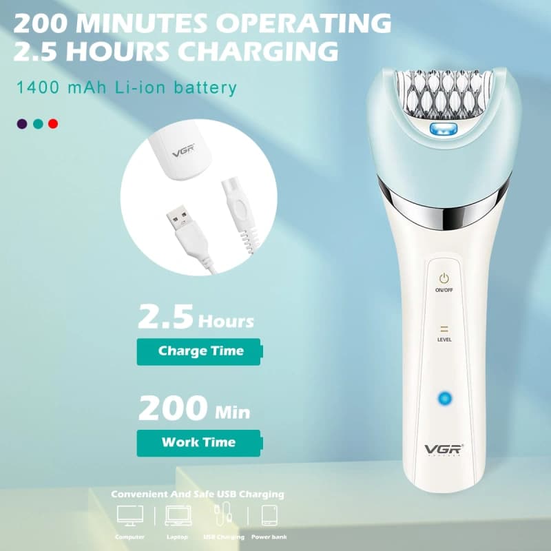 اپیلاتور پنج کاره وی جی آر مدل V-703 — تصویر ۵