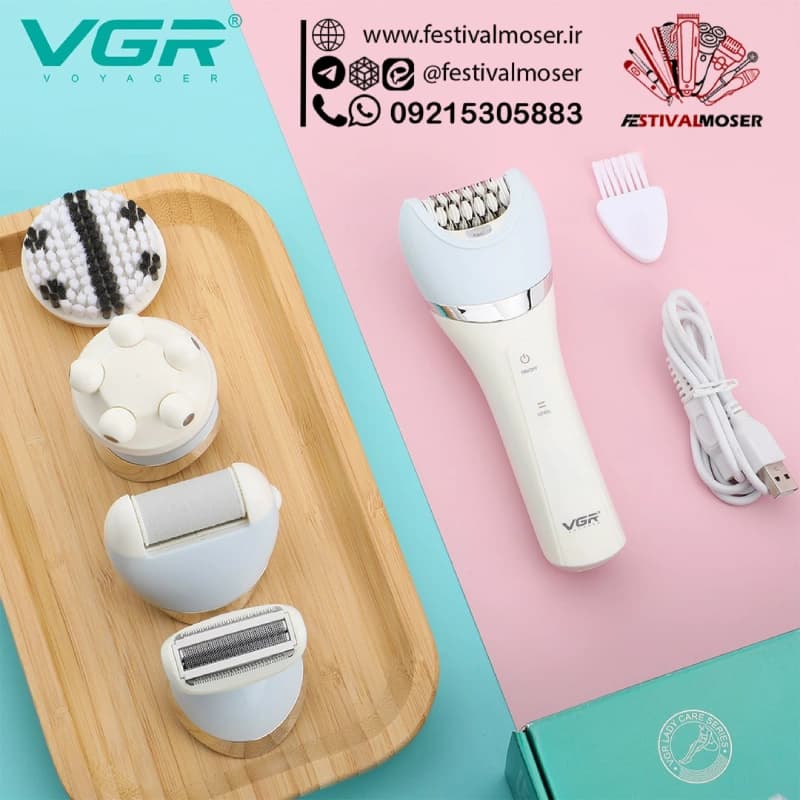 اپیلاتور پنج کاره وی جی آر مدل V-703 — تصویر ۲