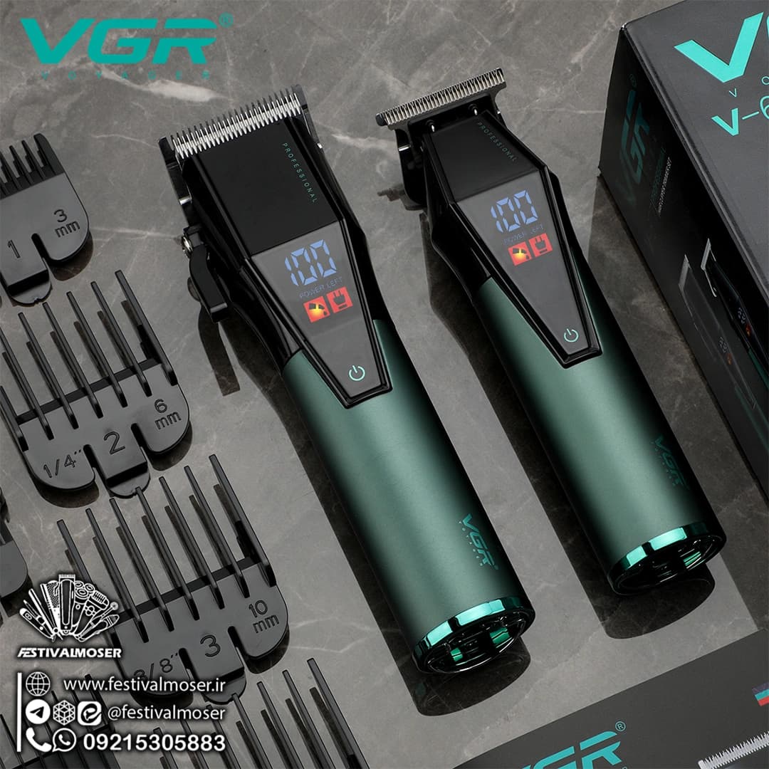 ماشین اصلاح سر و صورت دوقلو وی جی آر مدل V-677 — تصویر ۲