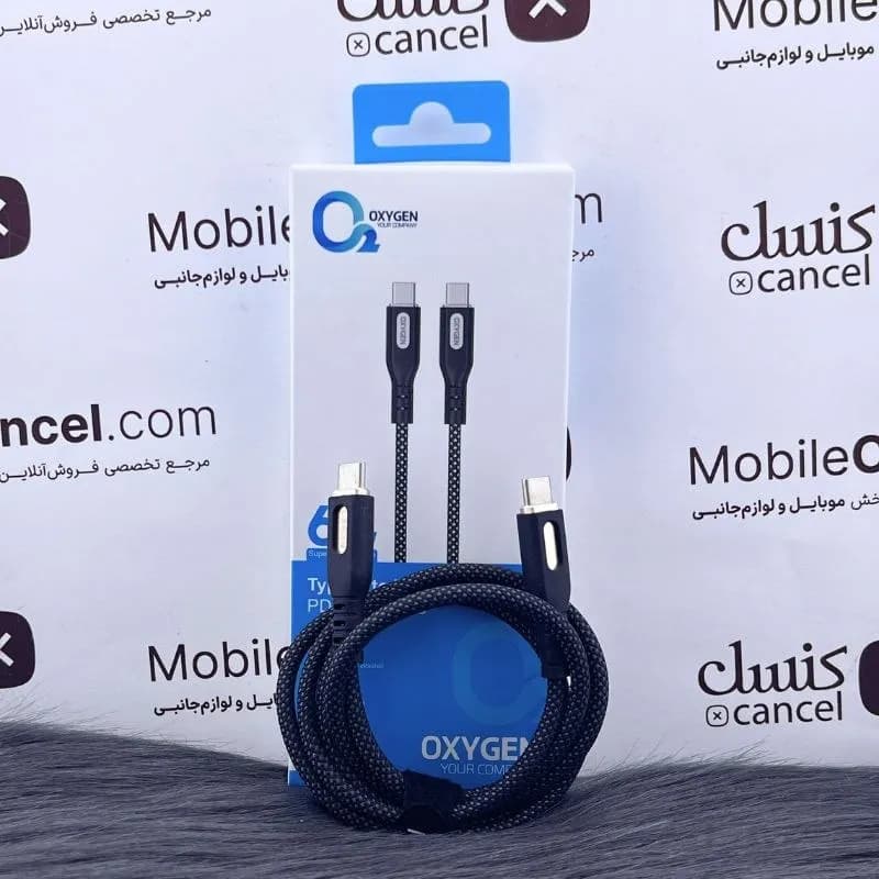 کابل دو سر تایپ سی فست شارژ 66 وات اکسیژن مدل LX-27 طول 1 متر — تصویر ۲