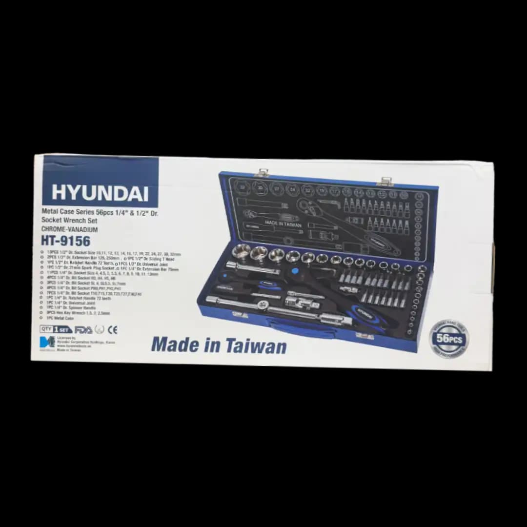 جعبه بکس هیوندای 56 پارچه ترکیبی مدل HT-9156 — تصویر ۳