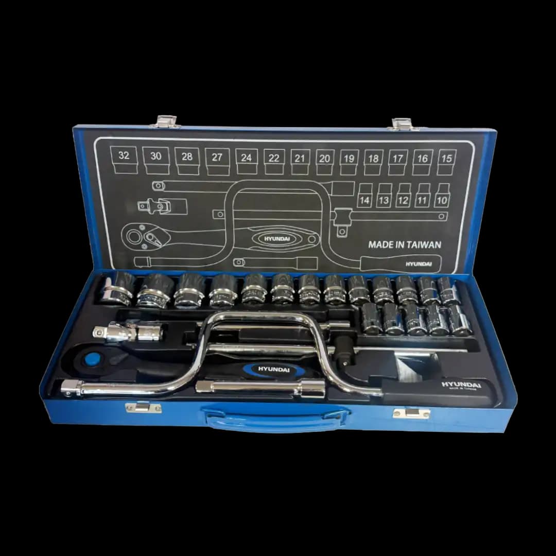 جعبه بکس هیوندای 24 پارچه 1/2 اینچ مدل HT-9124 — تصویر ۲