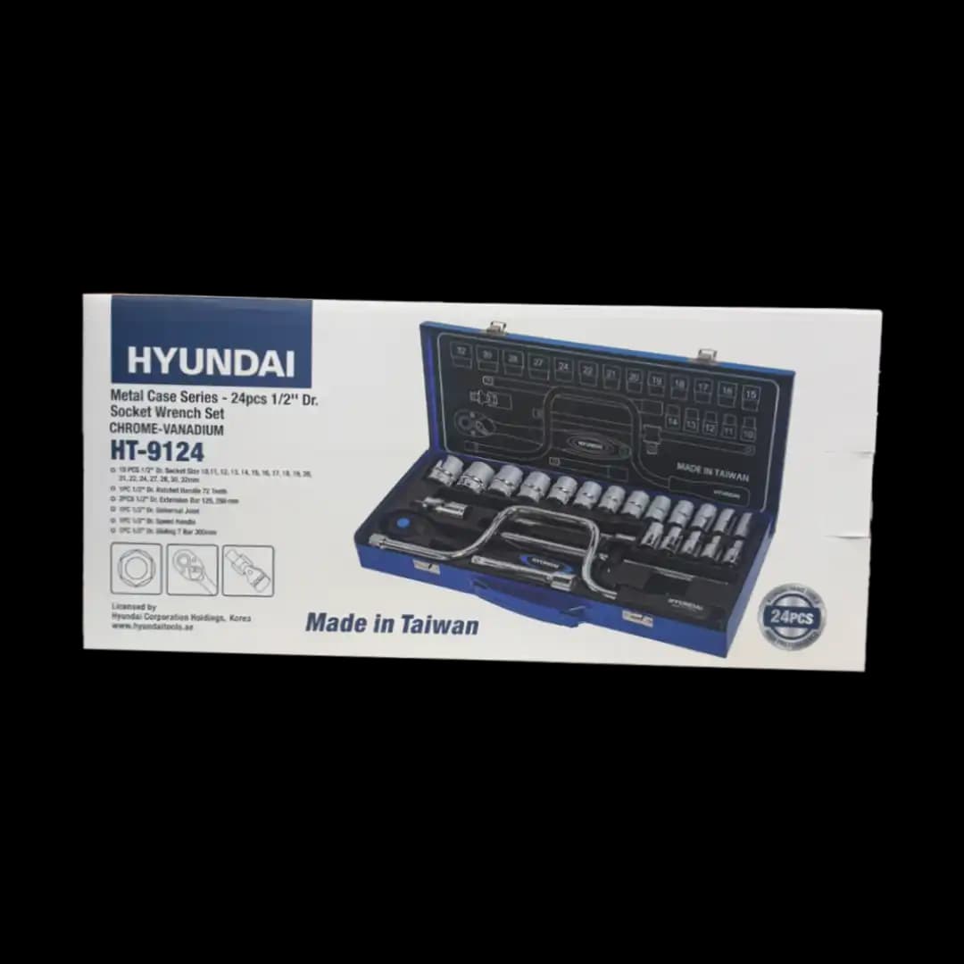 جعبه بکس هیوندای 24 پارچه 1/2 اینچ مدل HT-9124 — تصویر ۳