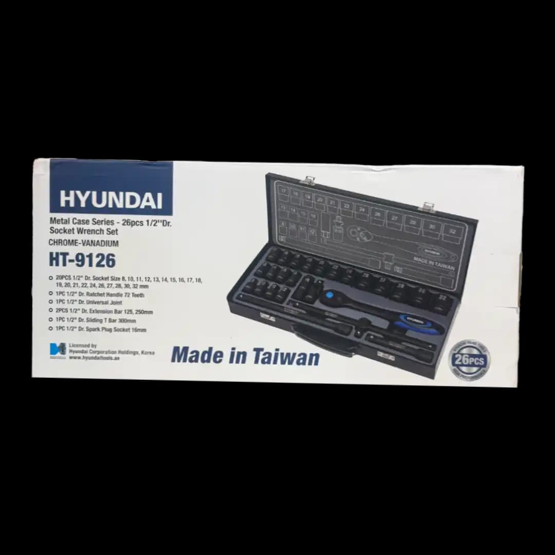 جعبه بکس فشار قوی هیوندای 26 پارچه 1/2 اینچ مدل HT-9126 — تصویر ۳