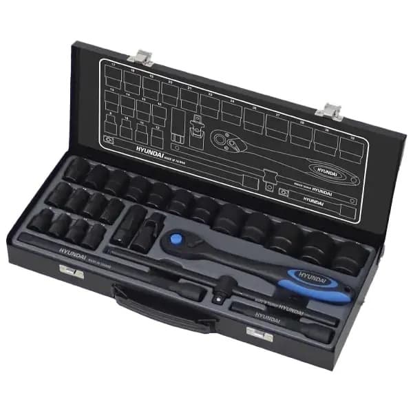 جعبه بکس فشار قوی هیوندای 26 پارچه 1/2 اینچ مدل HT-9126