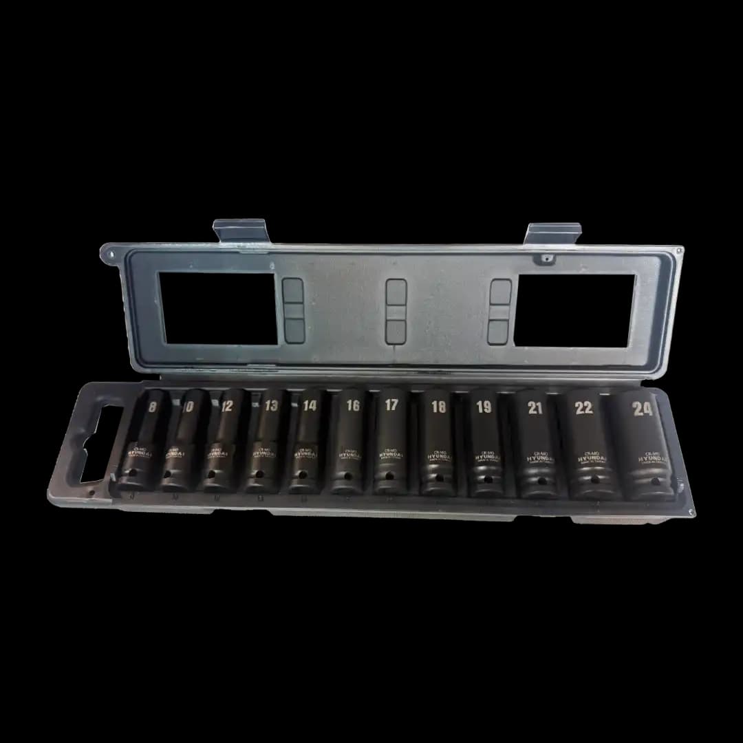 جعبه بکس فشار قوی هیوندای 12 پارچه 1/2 اینچ مدل HT-9112 — تصویر ۲