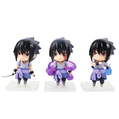 فیگور مدل ناروتو Naruto طرح ساسوکه اوچیها Sasuke Uchiha مجموعه 3 عددی