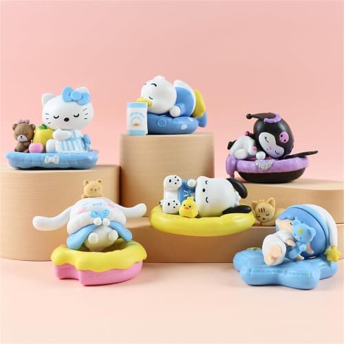 فیگور مدل هلو کیتی و کرومی Kuromi and Hello Kitty مجموعه 6 عددی — تصویر ۵