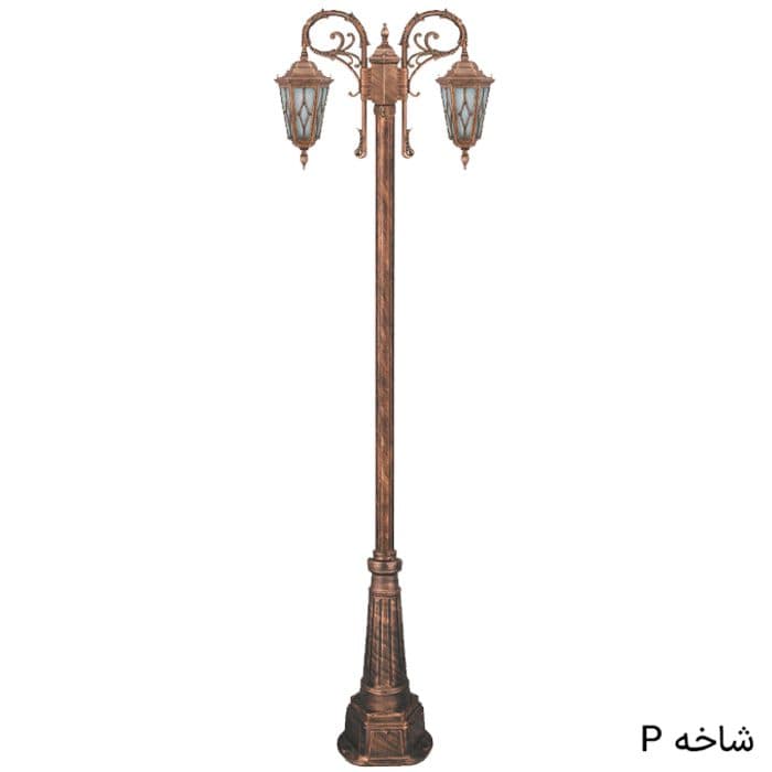 چراغ حیاطی ایستاده بلند دوشاخه ویسپر