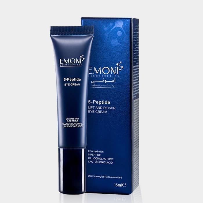 کرم دور چشم ضد چروک 5 پپتاید امونی Emoni 5-Peptide Lift And Repair Eye Cream 15ml — تصویر ۲
