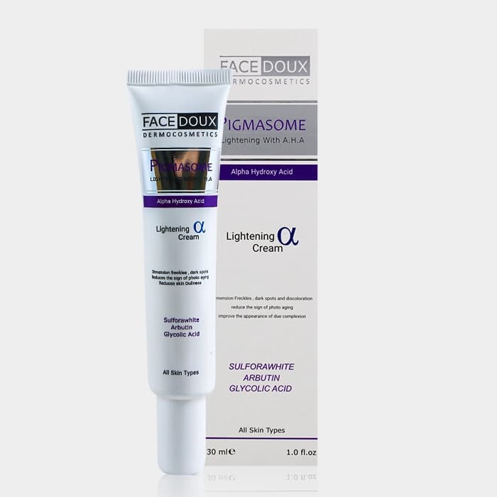 کرم ضد لک و روشن کننده آلفا پیگمازوم فیس دوکس Face Doux Pigmasome Lightening Cream With A.H.A 30ml — تصویر ۲