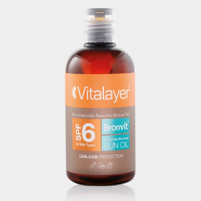 روغن آفتاب برنز کننده برن ویت ویتالیر Vitalayer Bronvit Bronzing SPF 6 Sun Oil 250ml