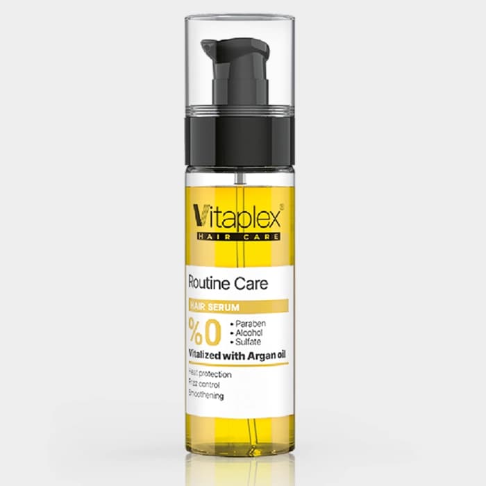 سرم مو نرم کننده و درخشان کننده آرگان ویتاپلکس Vitaplex Hair Serum Vitalized With Argan Oil 90ml