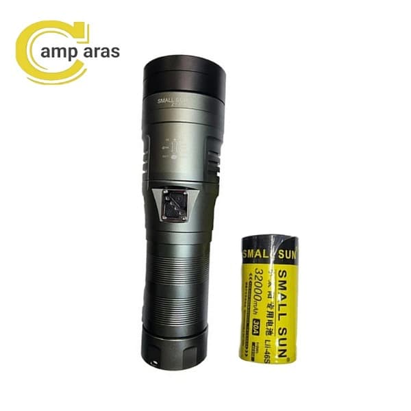 چراغ قوه زوم دار اسمال سان شارژی مدل ZY-F95 پاوربانکی — تصویر ۲