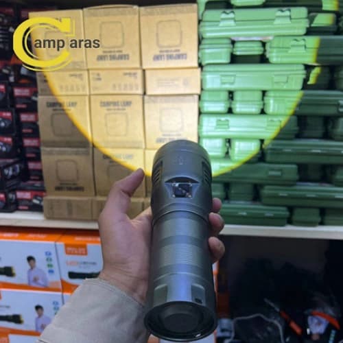 چراغ قوه زوم دار اسمال سان شارژی مدل ZY-F95 پاوربانکی — تصویر ۹