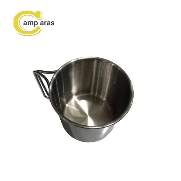 لیوان استیل کمپسور دسته تاشو CAMPSOR SUS 304 — تصویر ۴