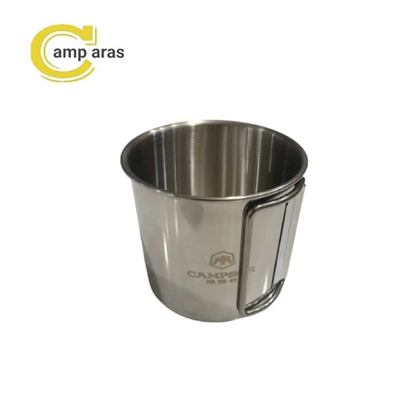لیوان استیل کمپسور دسته تاشو CAMPSOR SUS 304 — تصویر ۶