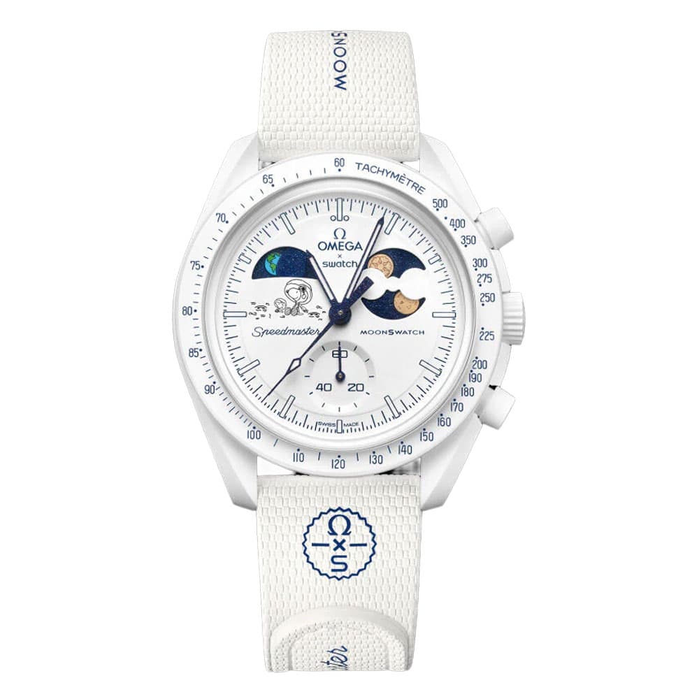 ساعت مچی امگا سواچ Omega Swatch MISSION TO EARTHPHASE MOONSHINE GOLD — تصویر ۱۰