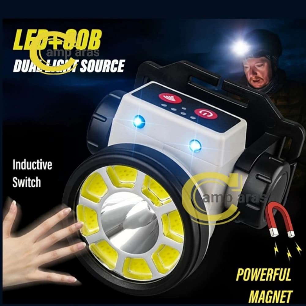 چراغ پیشانی سنسوردار شارژی مدل LY-004 LED 8
