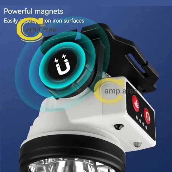 چراغ پیشانی سنسوردار شارژی مدل LY-004 LED 8 — تصویر ۴