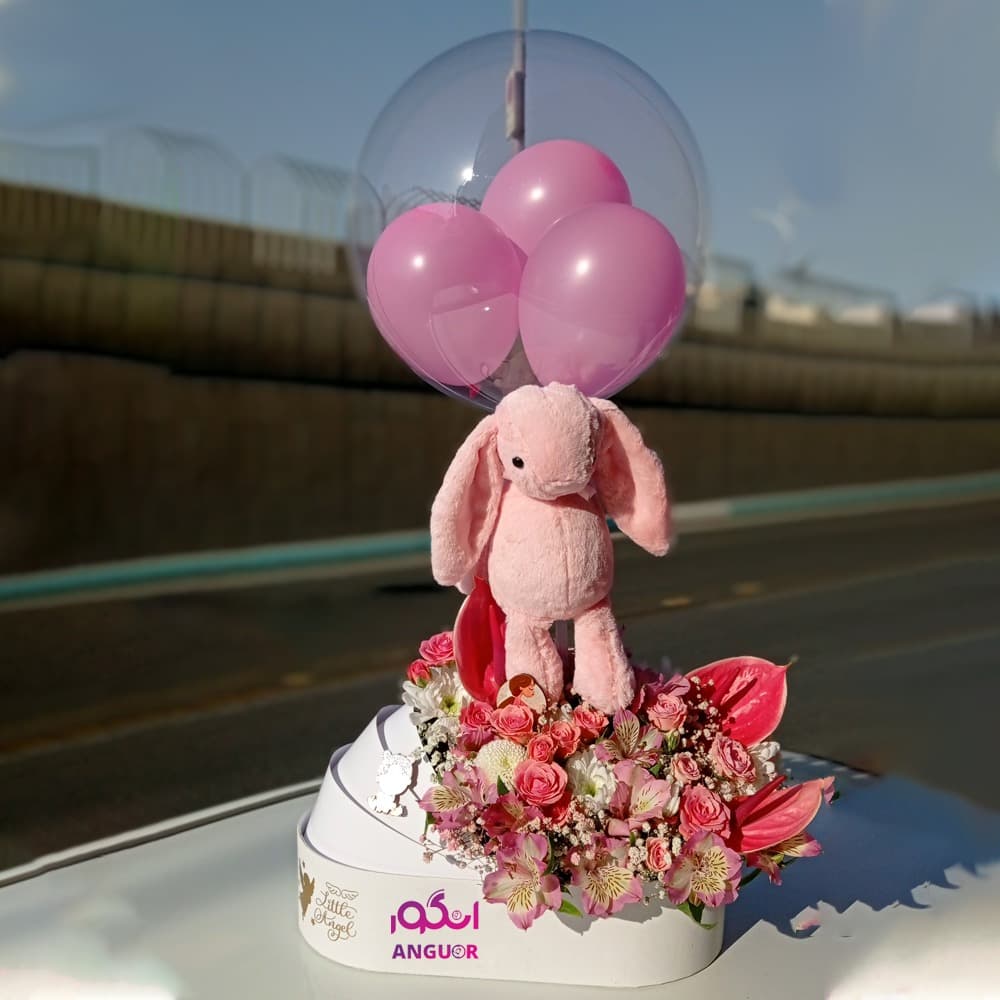 باکس گل نوزاد هیما (مدل گهواره ای)