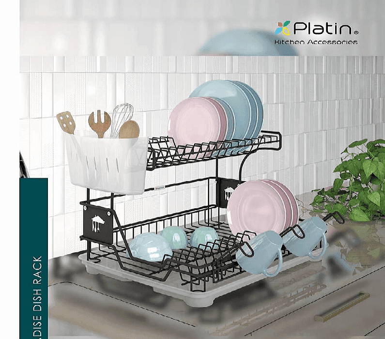 آبچکان رو کابینتی 2 طبقه طرح پارادایس ( 32 بشقاب ) پلاتین کد 2213