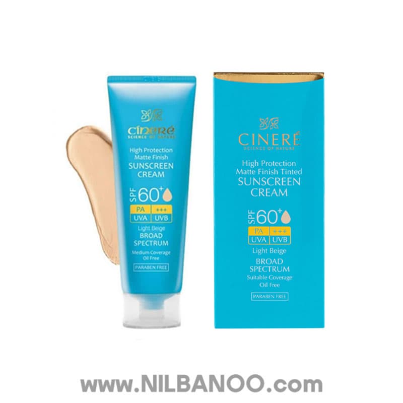 کرم ضد آفتاب فاقد چربی سینره SPF60+ رنگ بژ روشن مناسب پوست چرب 50 میل — تصویر ۲
