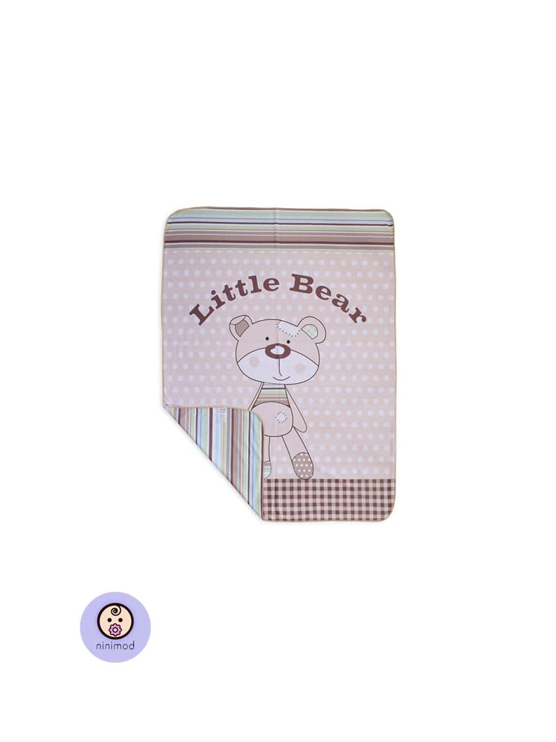 پتو دورپیچ نخی Rose Born طرح LITTLE BEAR
