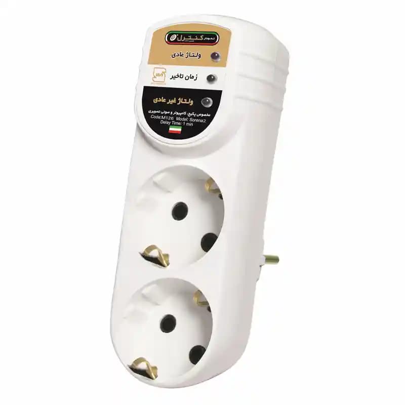 محافظ برق پکیج ، کامپیوتر و صوتی تصویری 2 خانه ارت دار نمودار کنترل Nemoodar Control M126