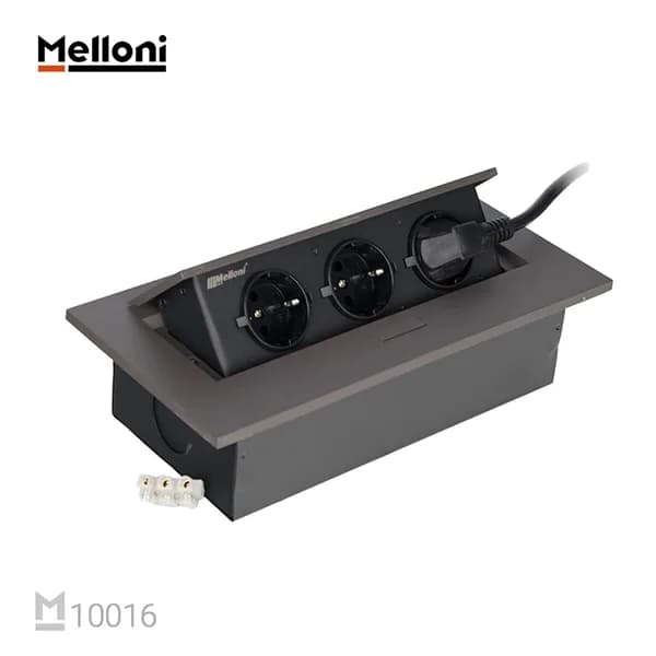 پریز توکار 10016 ملونی خاکستری- Melloni