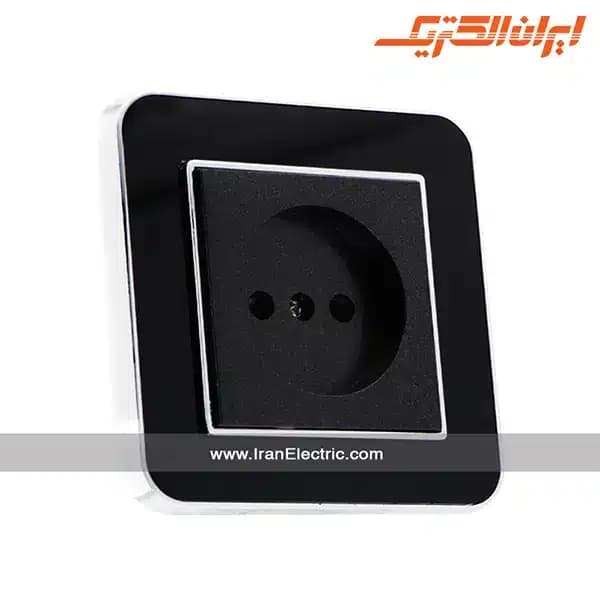 پریز برق ساده ارس سیلور مشکی میان مشکی