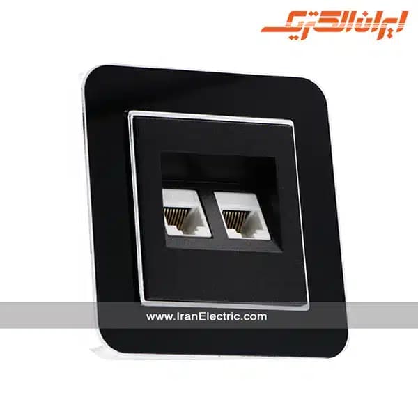 سوکت شبکه کامپیوتر ارس سیلور مشکی میان مشکی