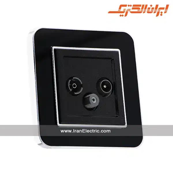 پریز آنتن TV-SAT-RD ارس سیلور مشکی میان مشکی