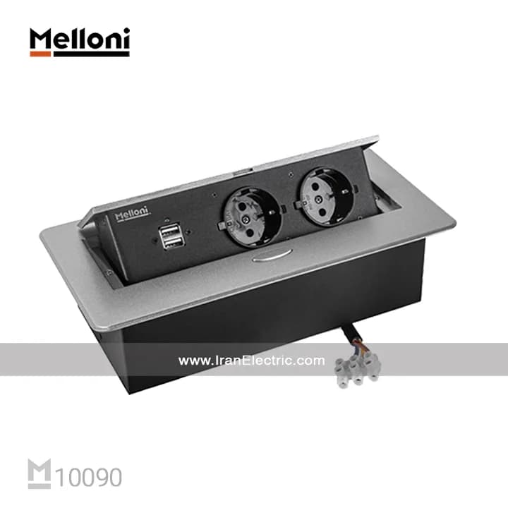 پریز توکار 10090 ملونی سیلور- Melloni