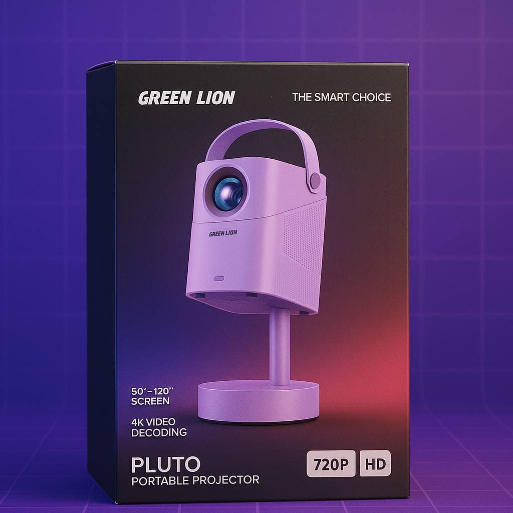 ویدیو پروژکتور قابل حمل گرین لاین مدل پلوتو Green Lion Pluto 4K — تصویر ۴