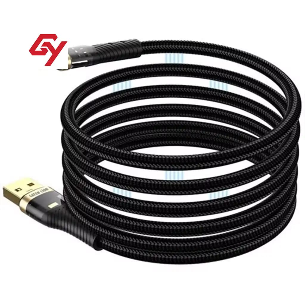 کابل مگنتی USB-A به لایتنینگ توان ۱۲ وات یک متری گرین لاین