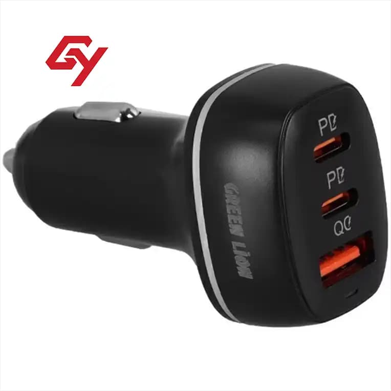 شارژر فندکی 50 وات 3 پورت گرین لاین مدل Dual PD & QC 3.0 50W Car Charger — تصویر ۳