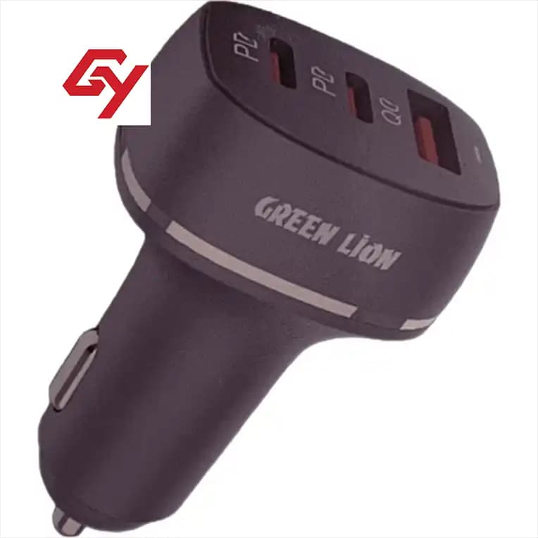 شارژر فندکی 50 وات 3 پورت گرین لاین مدل Dual PD & QC 3.0 50W Car Charger — تصویر ۲