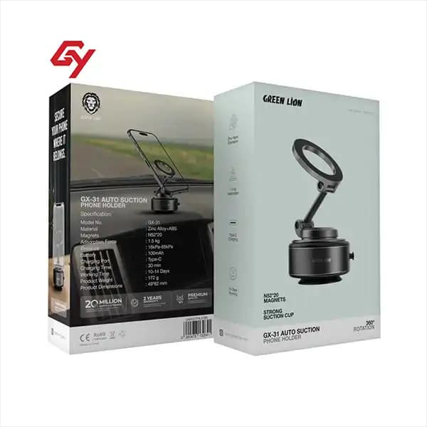 هولدر وکیومی موبایل گرین لاین مدل GX-31 Auto Suction