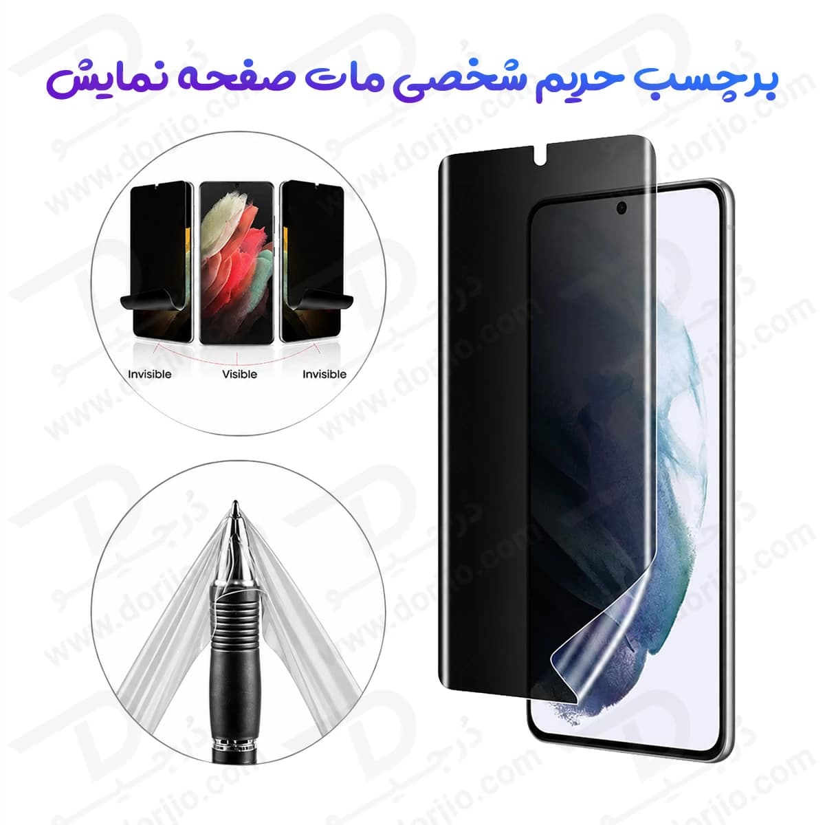 نانو برچسب مات حریم شخصی صفحه نمایش Galaxy S27 Pro