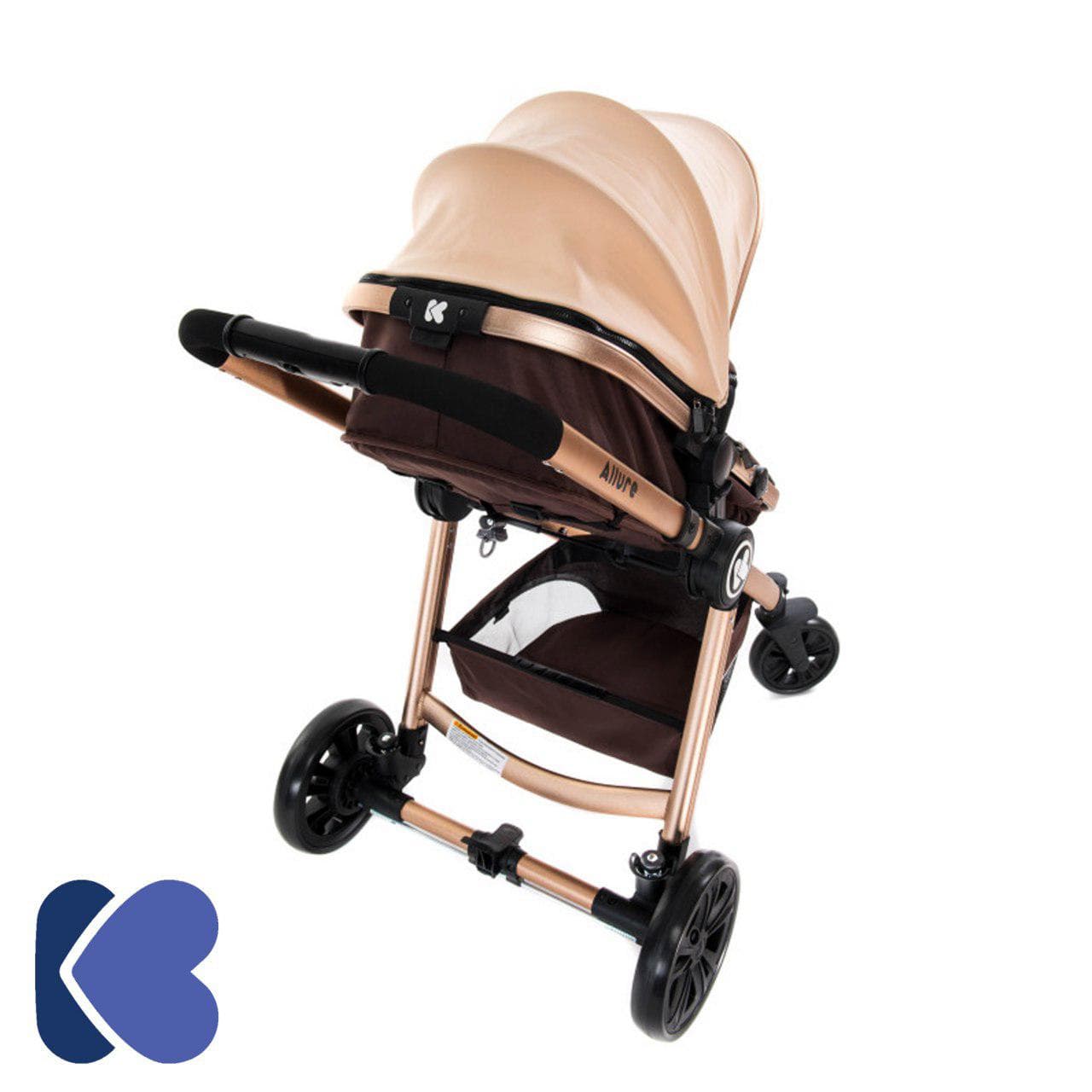 سرویس کالسکه kikkaboo کیکابو پارچه لمه مشکی رنگ مدل Allure 3 to 1 — تصویر ۴