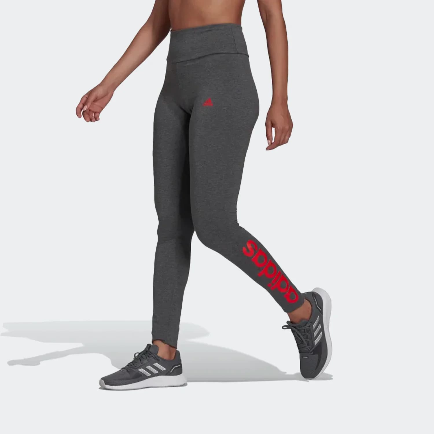 لگ زنانه آدیداس مدل ESSENTIALS HIGH-WAISTED LOGO LEGGINGS — تصویر ۲