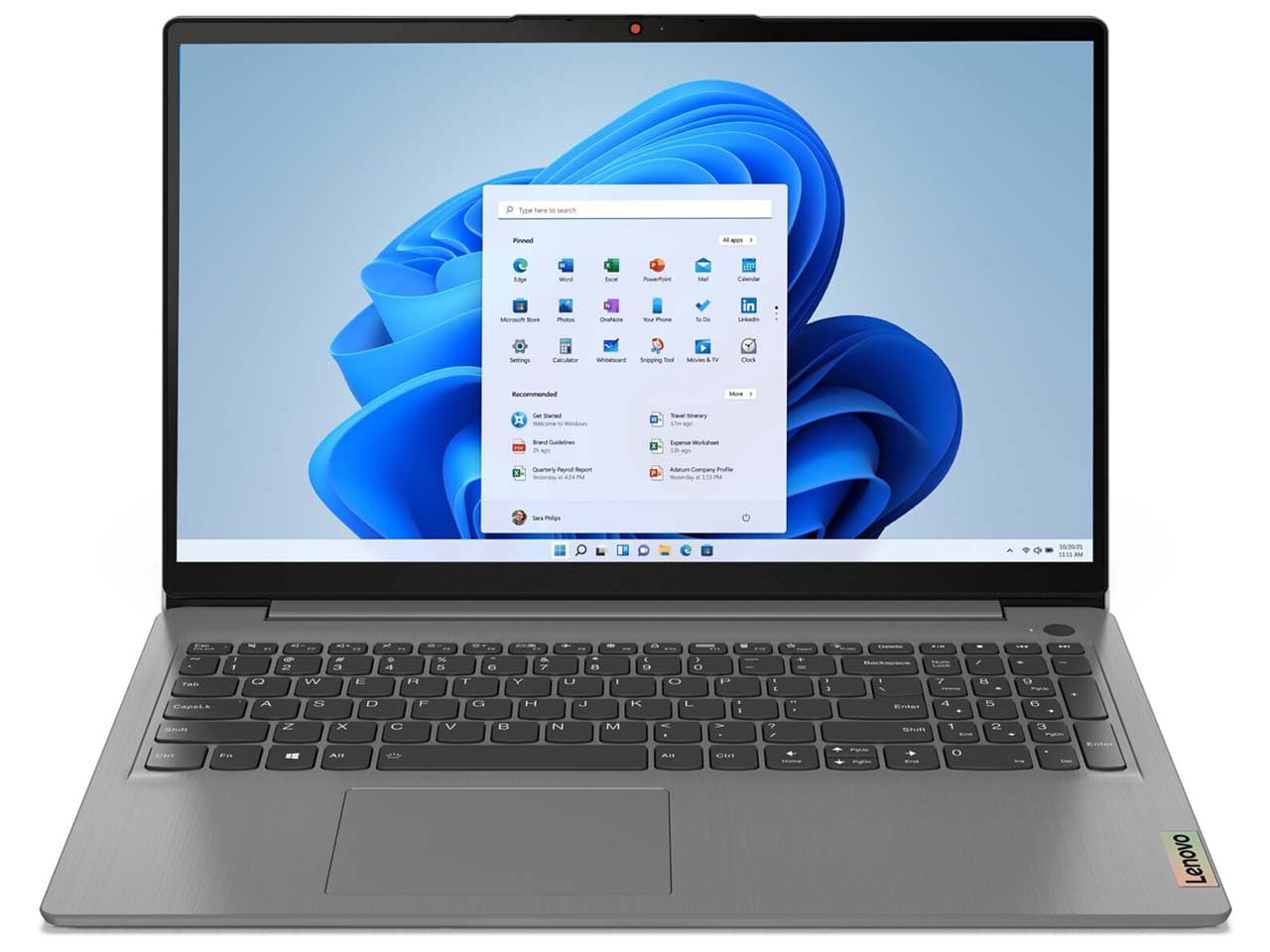 لپ تاپ 15.6 اینچی لنوو خاکستری مدل Lenovo IdeaPad 3 15IPL6 — تصویر ۷