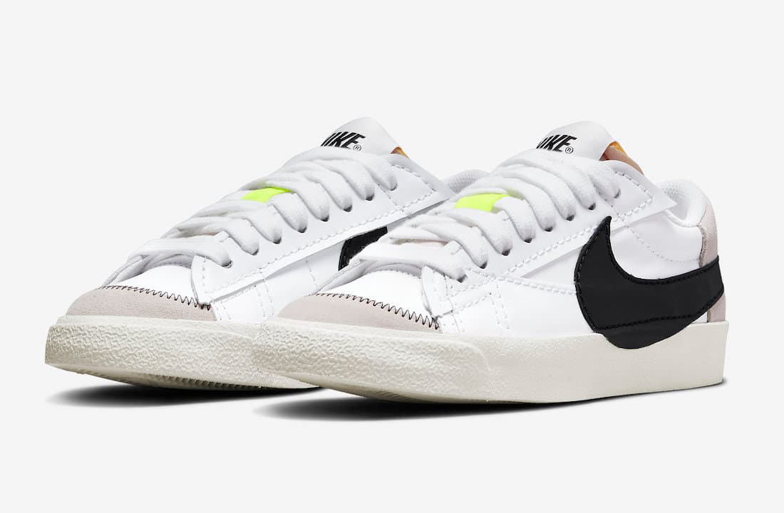 نایک بلیزر جامبو سفید مشکی Nike Blazer Low Jumbo white black — تصویر ۲