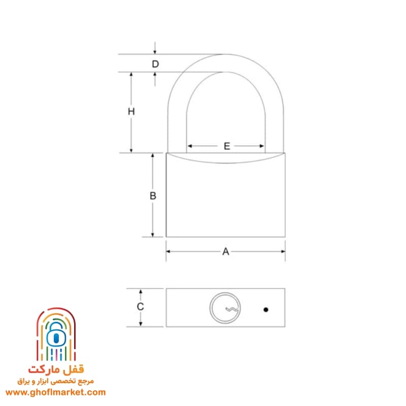 قفل آويز پارس مدل 65CSP — تصویر ۵
