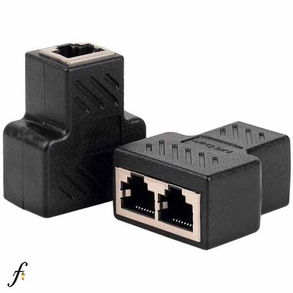 تبدیل 1 به 2 پورت شبکه فلزی RJ45 (شیلدار دار) — تصویر ۳