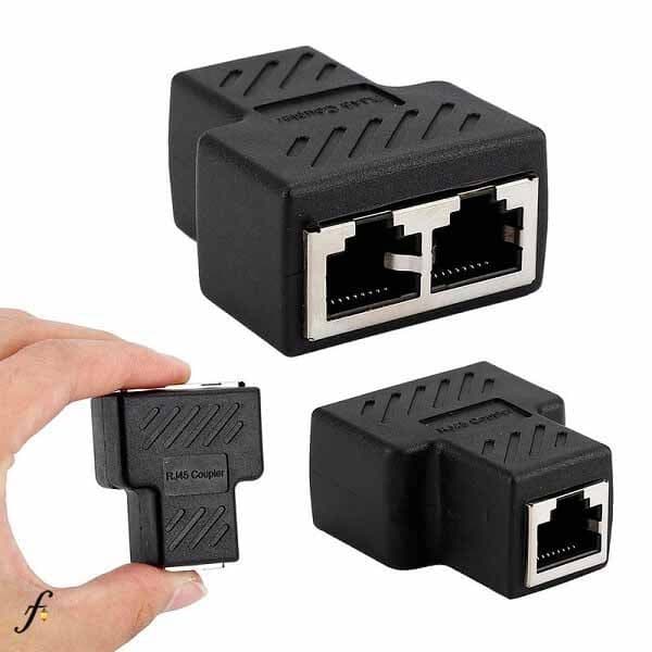 تبدیل 1 به 2 پورت شبکه فلزی RJ45 (شیلدار دار) — تصویر ۴
