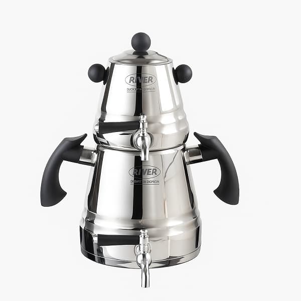 کتری قوری استیل شیردار 3 لیتر هِرمی (کد 2175)